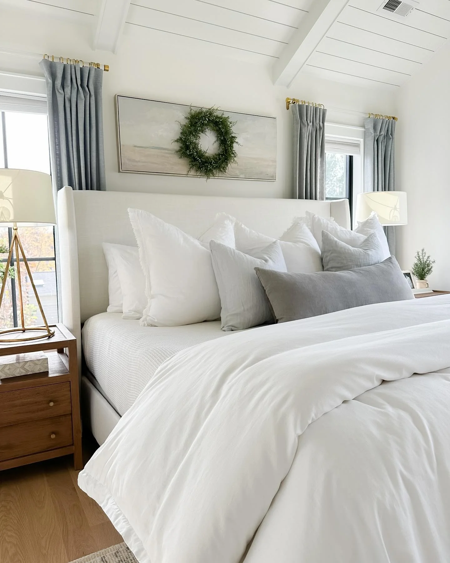 2. Soft White Bedroom with Tailored Linen and Warm Wood Touches (White Furniture Bedroom Ideas)