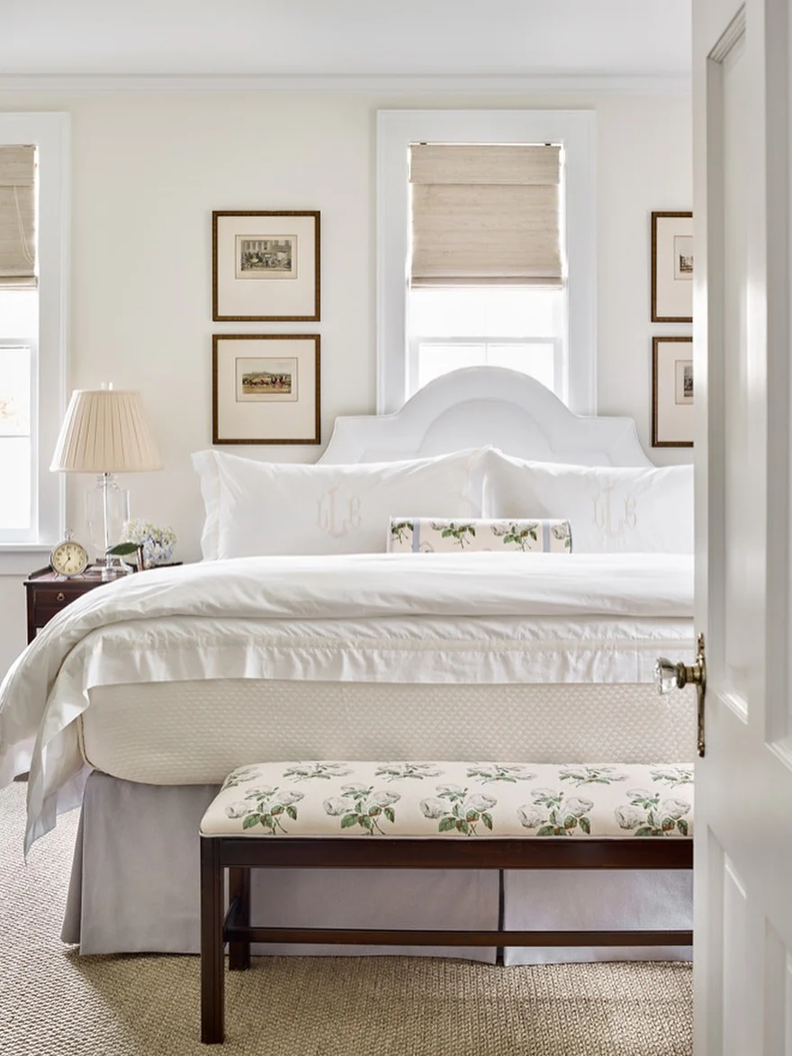 16. Classic White Bed Frame with Traditional Details (White Furniture Bedroom Ideas)