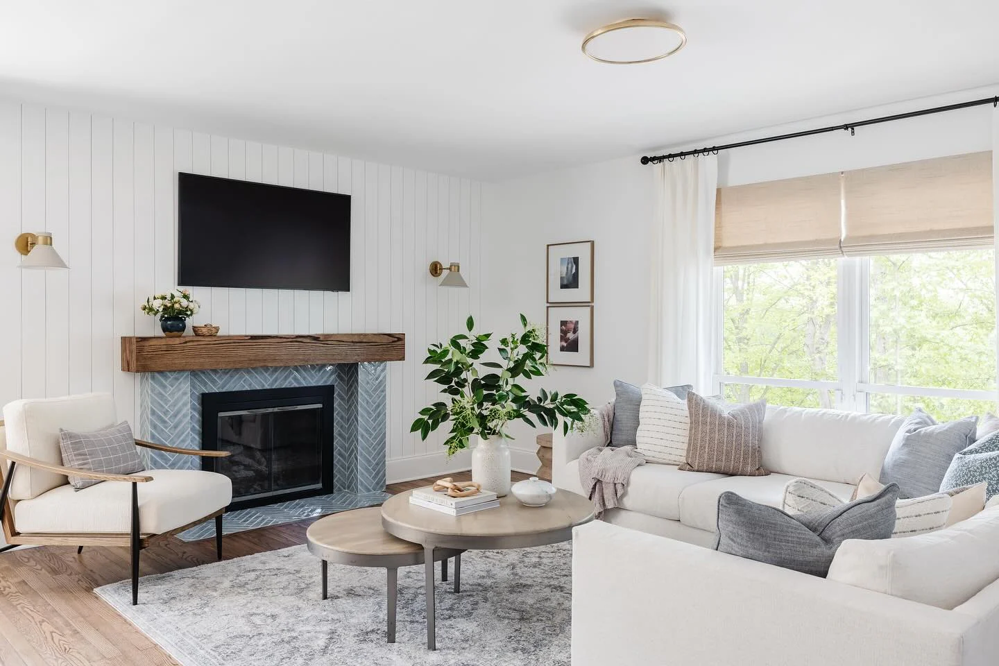 2. Modern Farmhouse Living Room in Soft White and Warm Wood (Living Room Design Ideas)