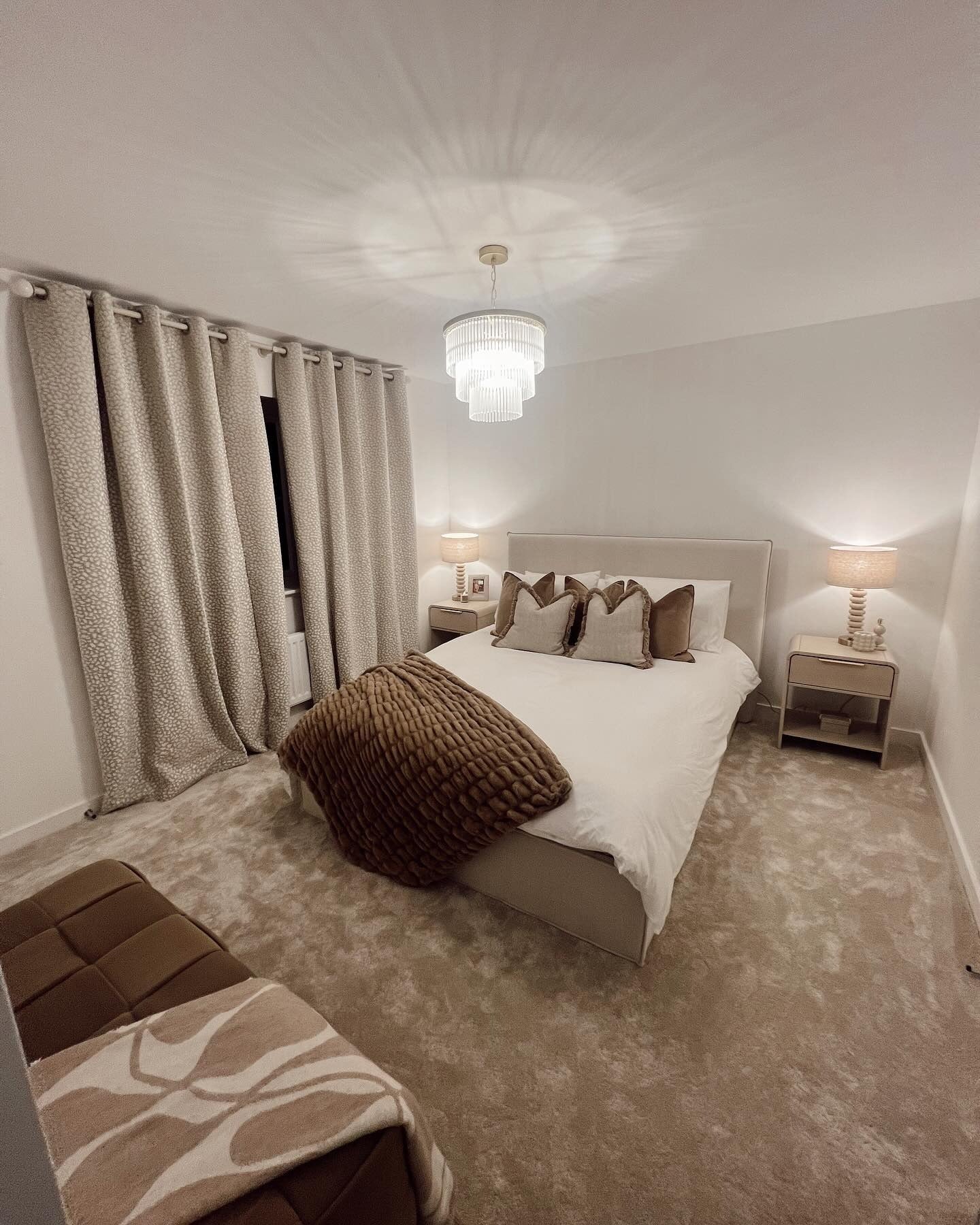 3. Soft Taupe Bedroom with Layered Textures (Adult Bedroom Ideas)