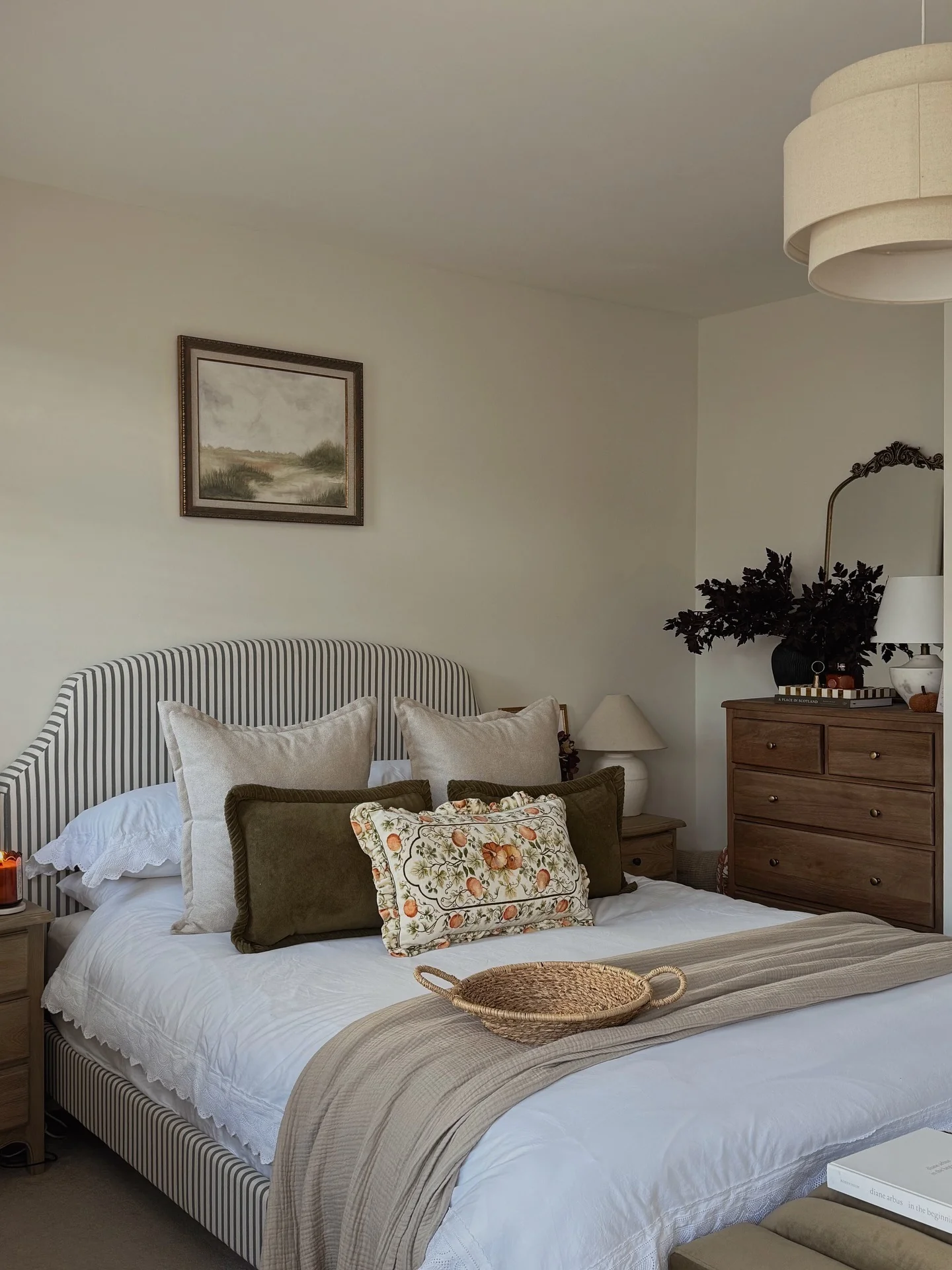 14. Traditional Neutral Bedroom with Warm Wood Accents (Adult Bedroom Ideas)