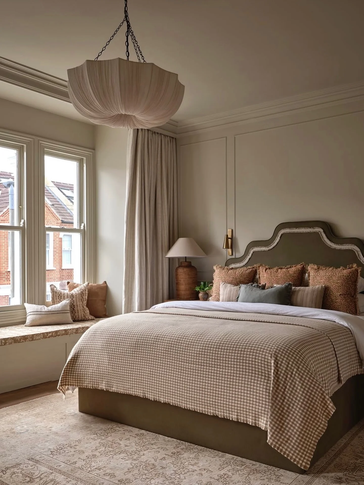 13. Refined Neutral Bedroom with Tailored Upholstery (Adult Bedroom Ideas)