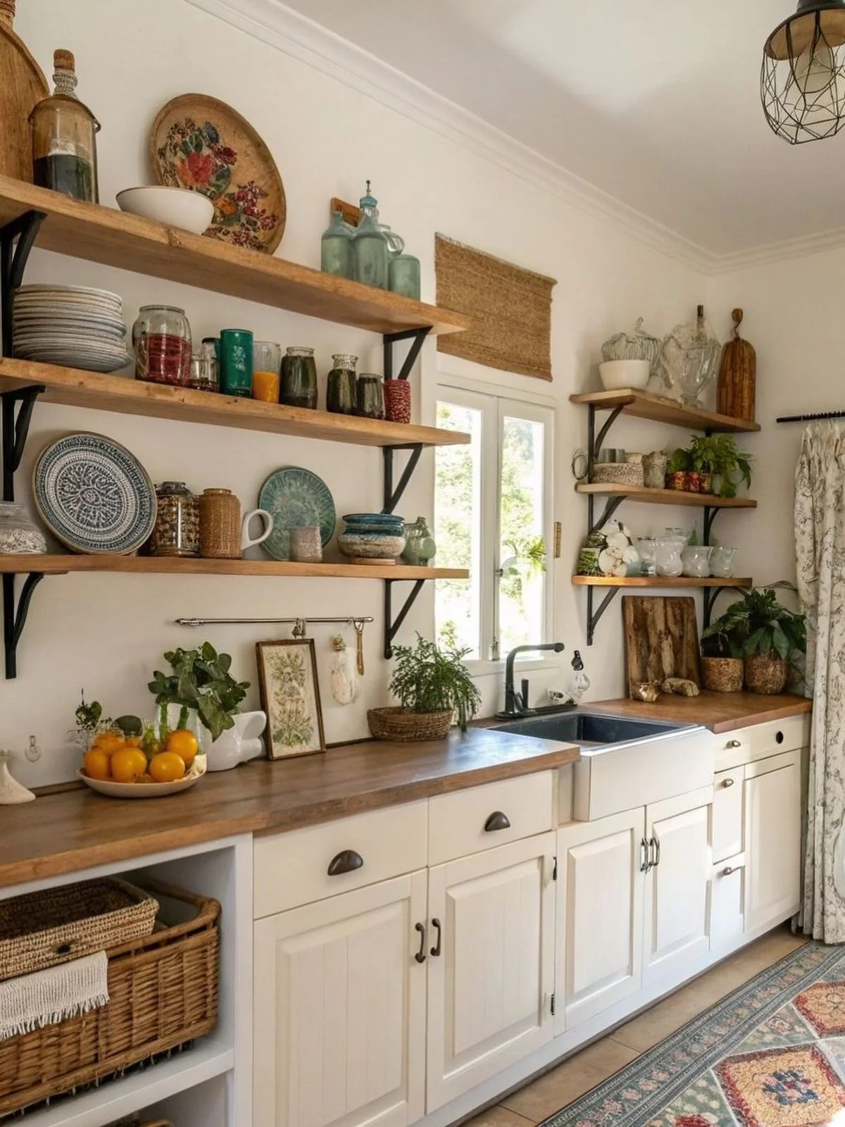 6. Collected Boho Kitchen with Artisan Details (Bohemian Kitchen Ideas)