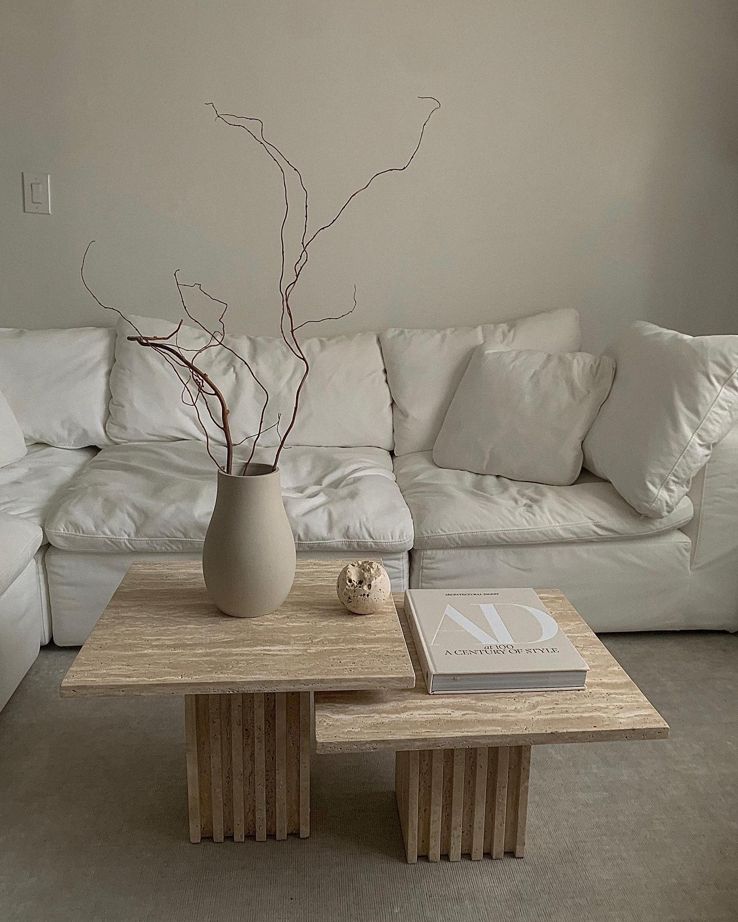 10. Stone-Inspired Minimal Living Room in Beige and Off-White (Minimal Living Room Ideas)