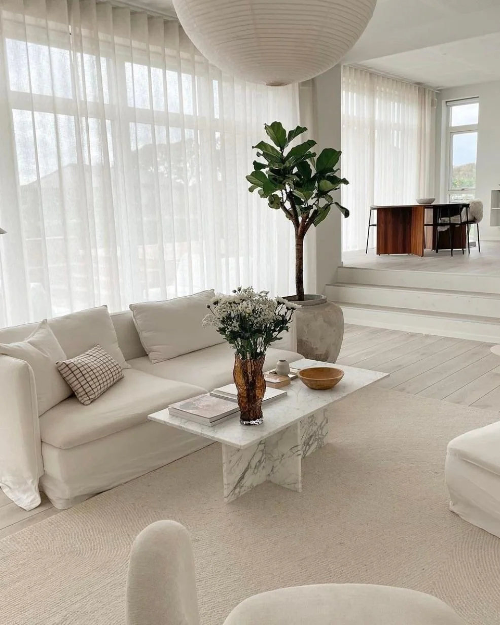 6. Airy Modern Living Room in Soft White and Stone (Minimal Living Room Ideas)