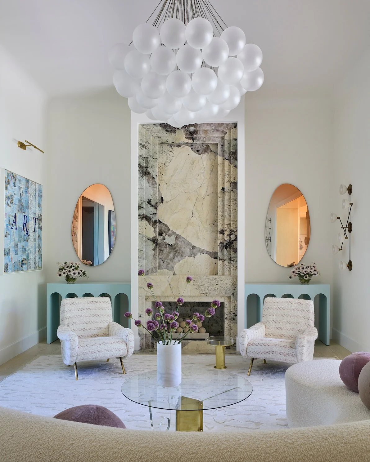 11. Soft Coastal Symmetry in Pale Mint and Cream (Beach Living Room Ideas)