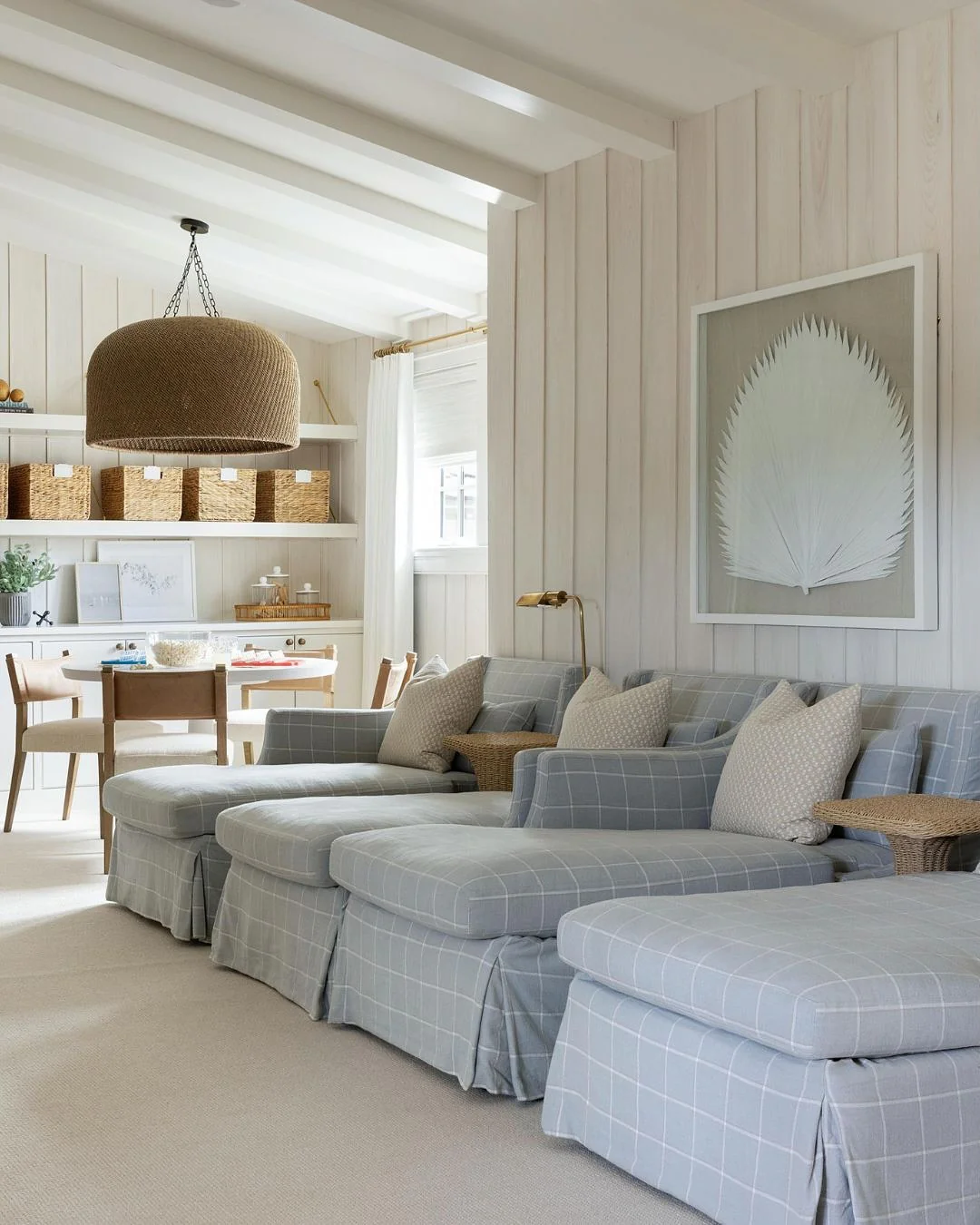14. Relaxed Beach Living Room in Soft Gray and Natural Wood (Beach Living Room Ideas)