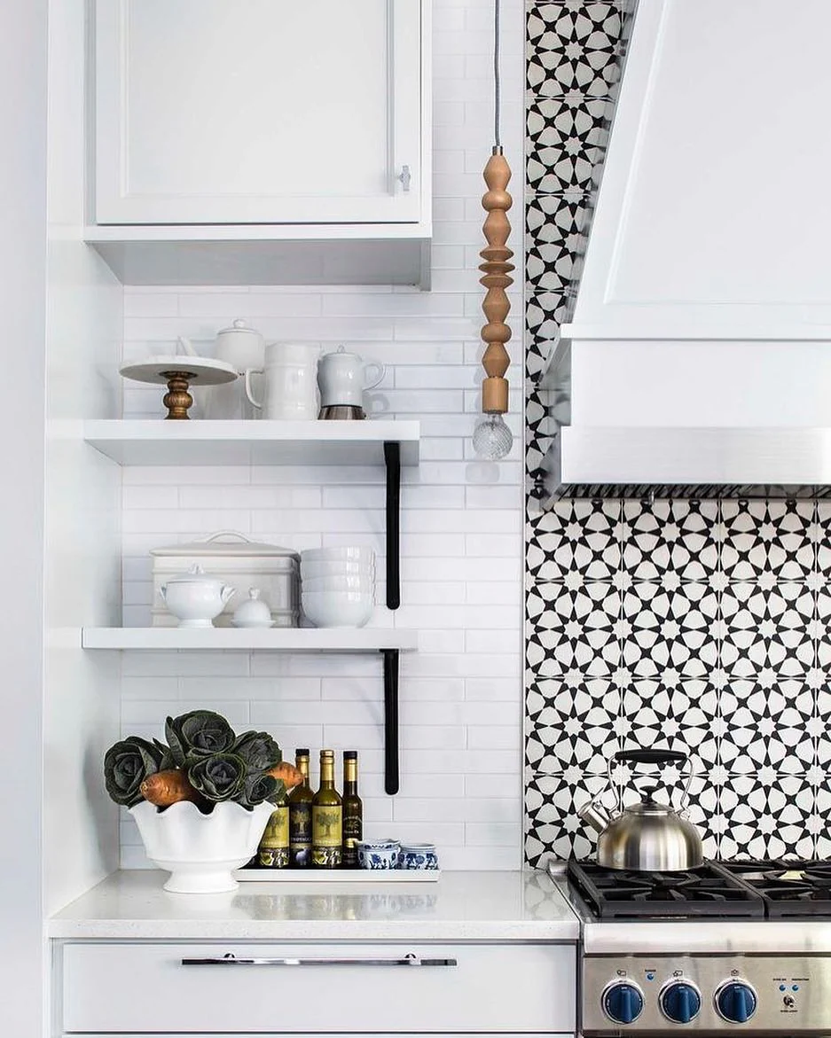 8. Mixed Textures with Micro-Scale Tile Contrast (Black and White Kitchen Backsplash Ideas)