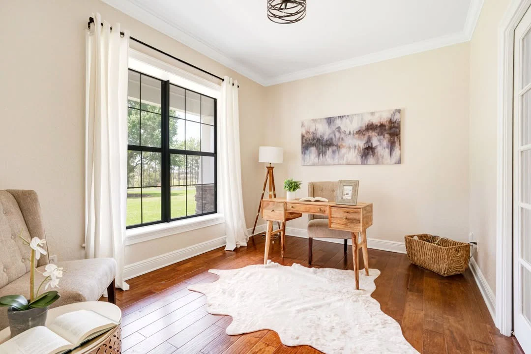 11. Light-Filled Rustic Minimal Office (Rustic Home Office Ideas)