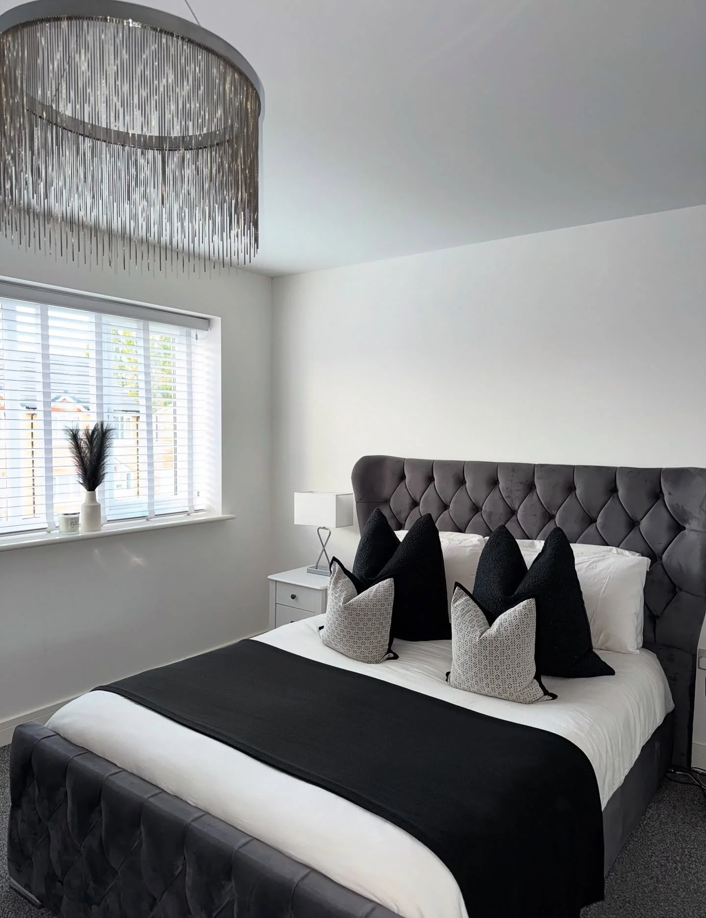 2. Modern Monochrome Groove (Jazz Bedroom Ideas)