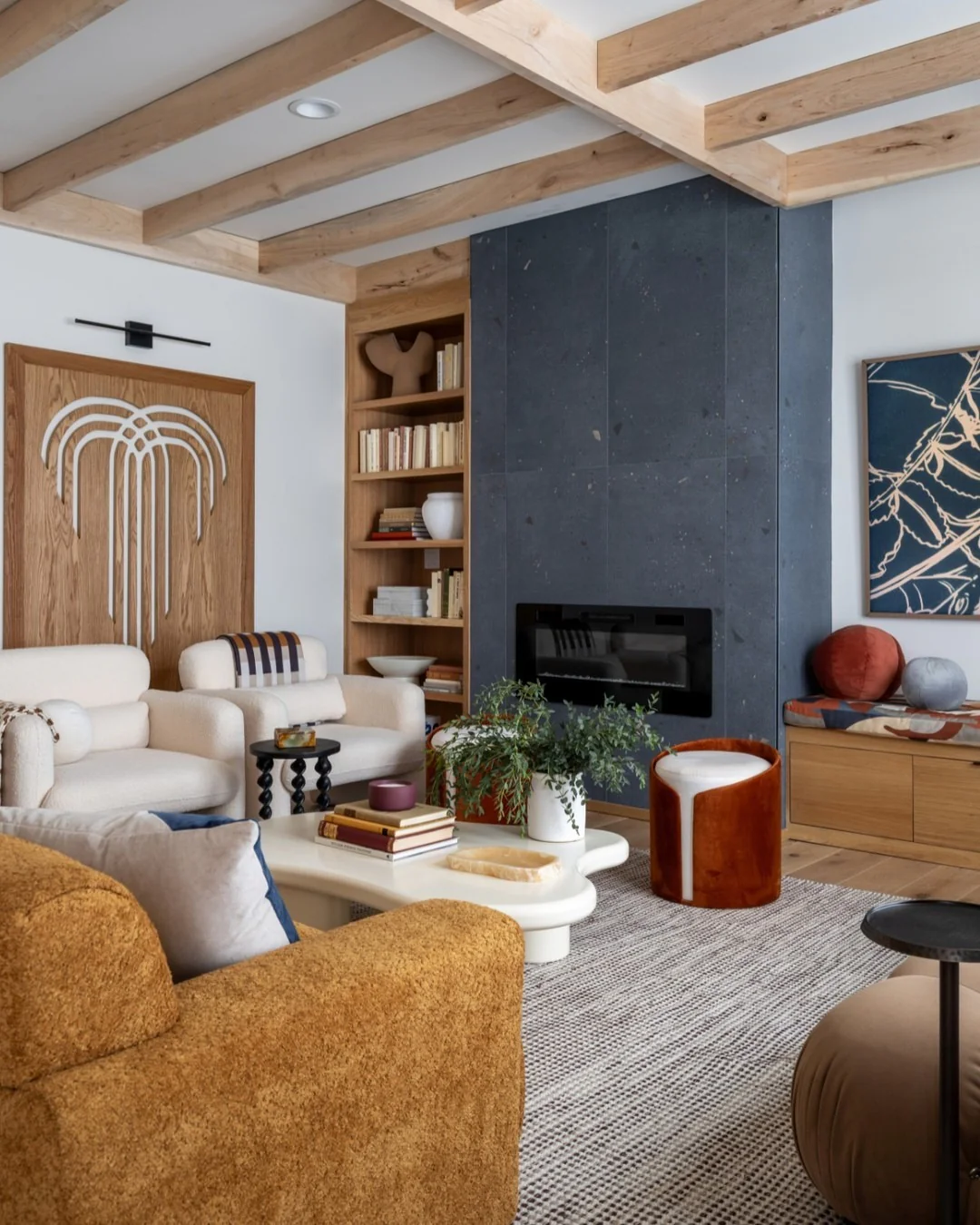 8. Contemporary Lounge with Layered Neutrals and Sculptural Furniture (Urban Living Room Ideas)