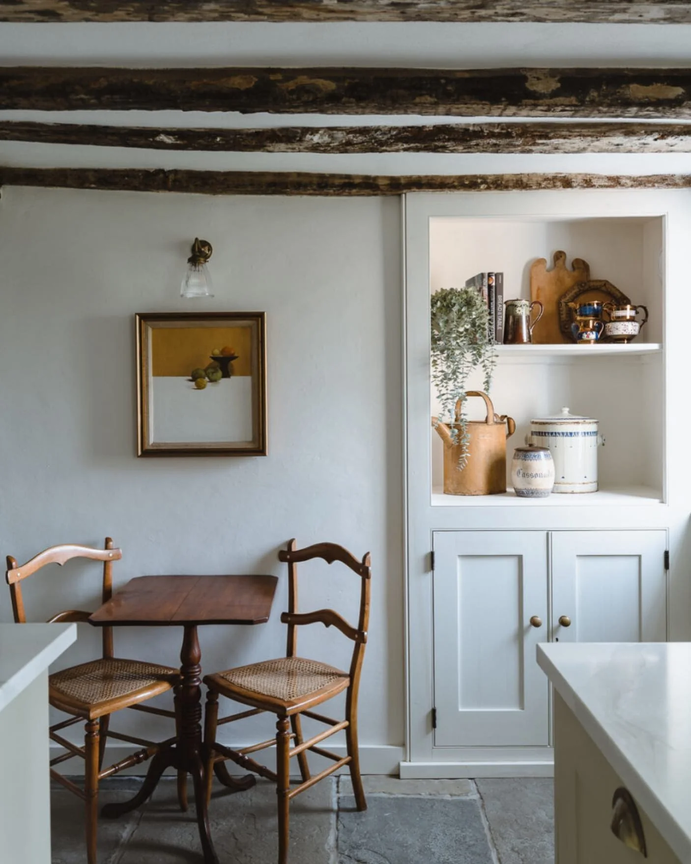 11. Cottage Corner with Rustic Warmth (Small Kitchen Table Ideas)