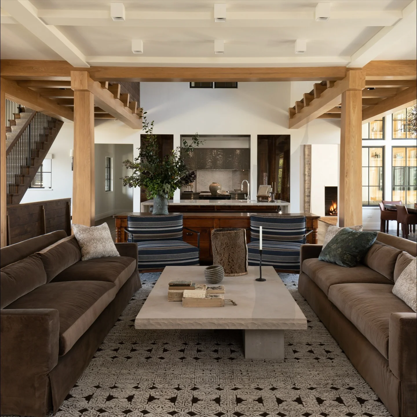 6. Modern Lodge Comfort (Kitchen and Living Room Ideas)