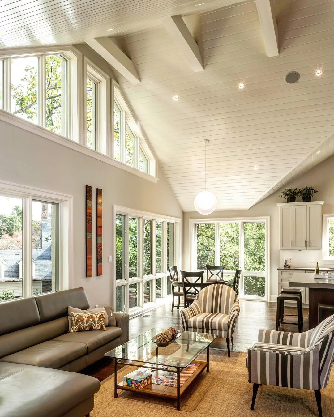 13. Modern Loft Living with Sunlit Warmth (Open Living Room Ideas)