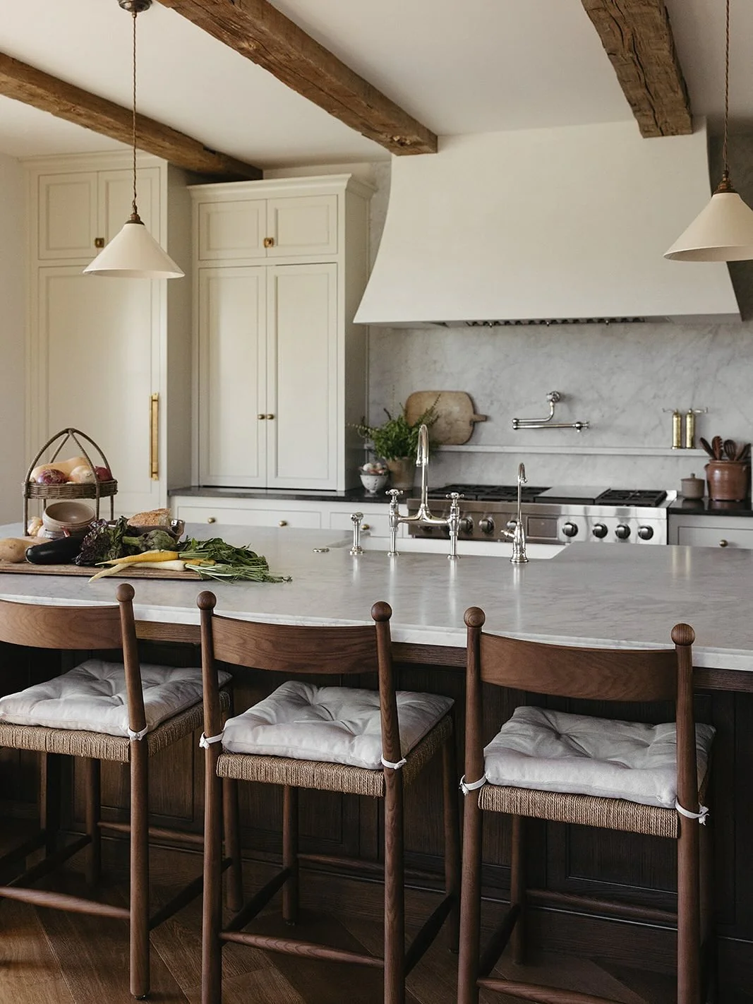 11. Rustic Elegance with Warm Wood and Stone (Earth Tones Kitchen Ideas)