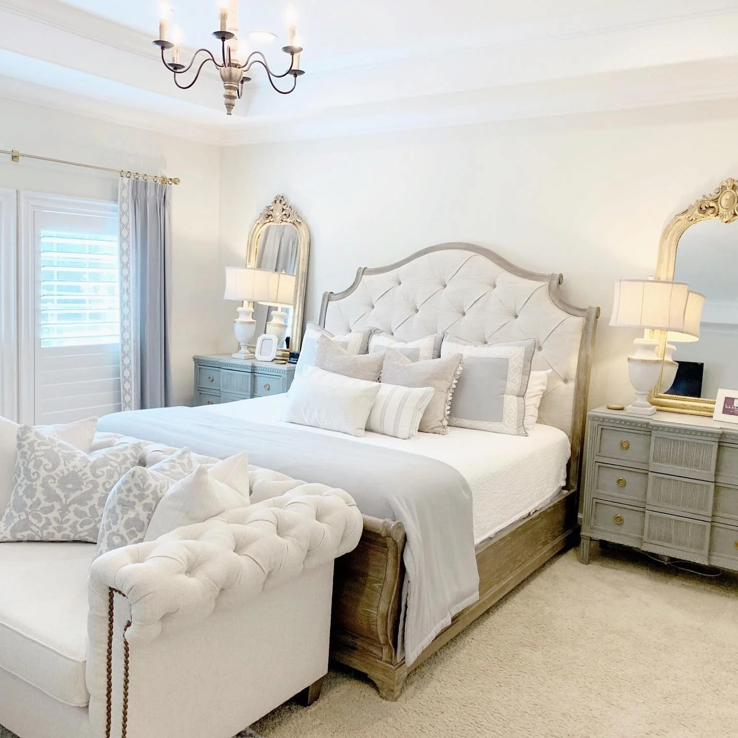7. Refined French Neutrals with Gilded Accents (French Country Bedroom Ideas)