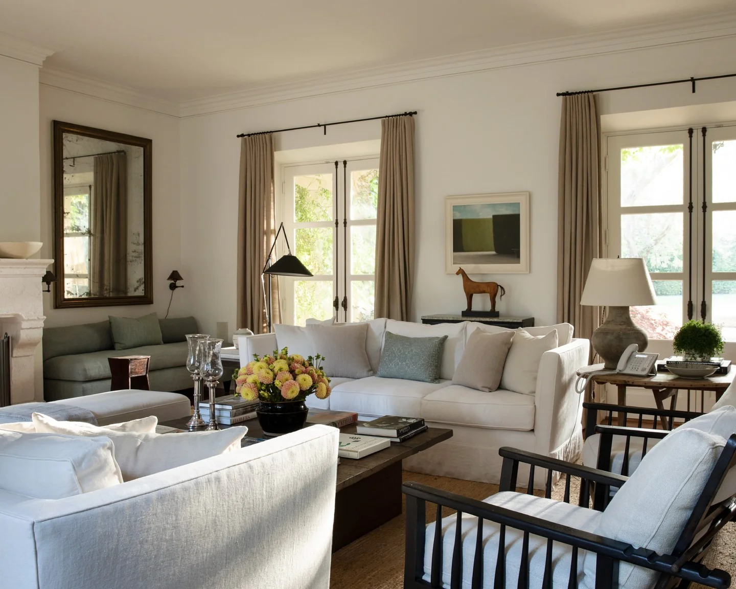 14. Timeless European Classic (Neutral Living Room Ideas)