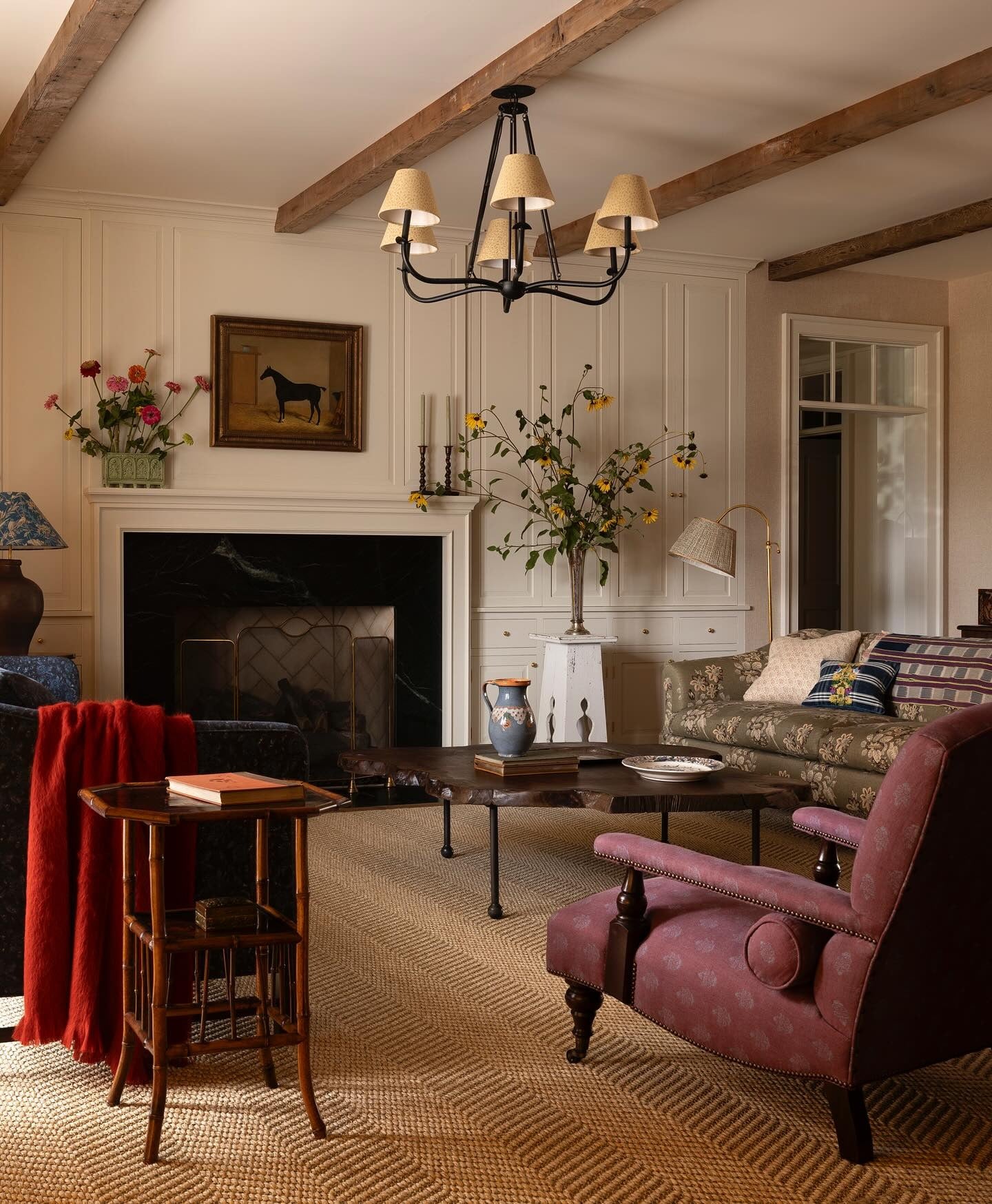 2. Cottage Classic with Warm Undertones (Traditional Living Room Ideas)