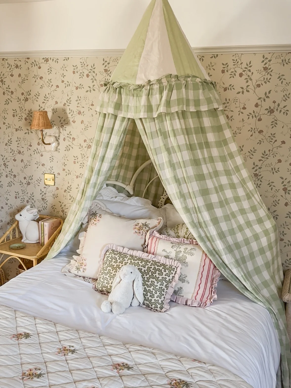 5. Playful Pastoral Whimsy (Wallpaper Ideas for Bedroom)