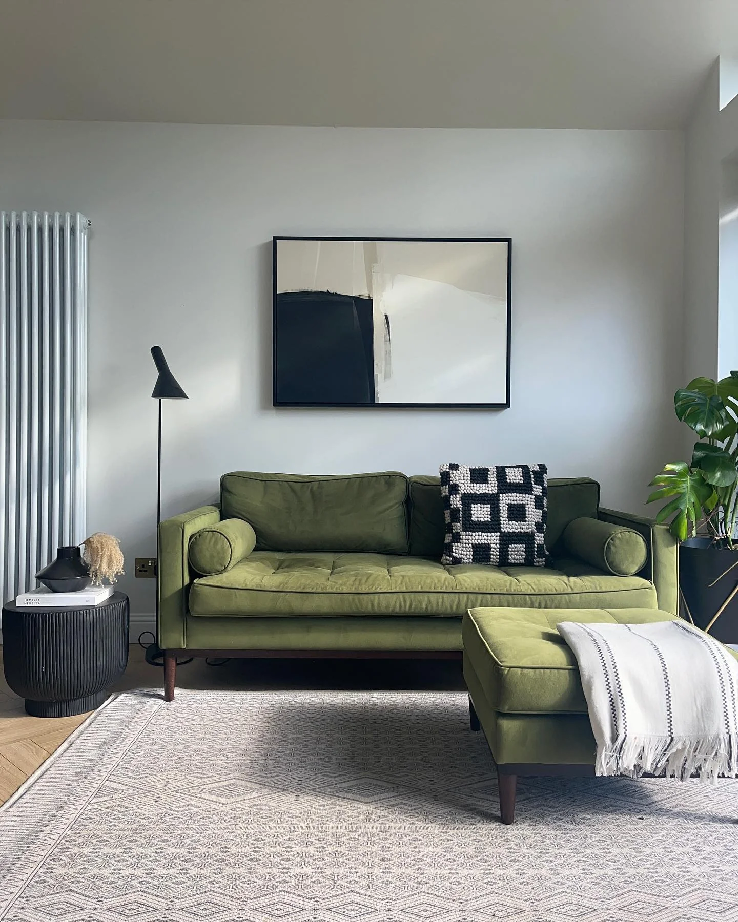 7. Olive Green Sophistication (Small Living Room Ideas)