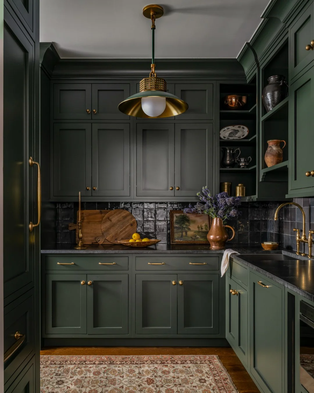 12. Heritage Green Refinement (Kitchen Color Ideas)
