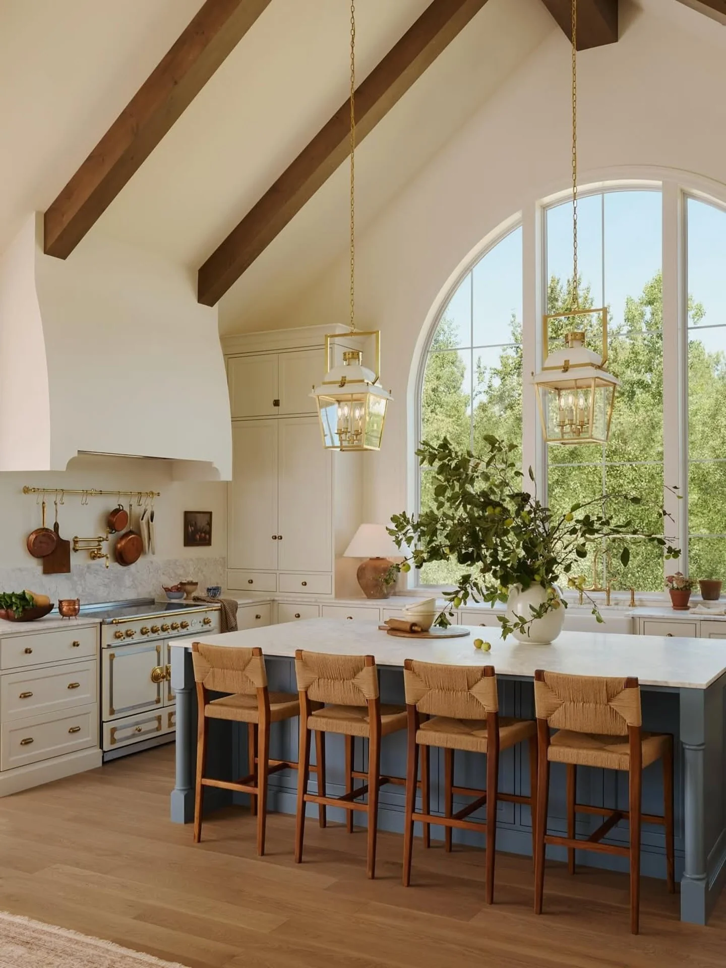 5. Timeless Warmth with Classic Lanterns (Kitchen Lighting Ideas)