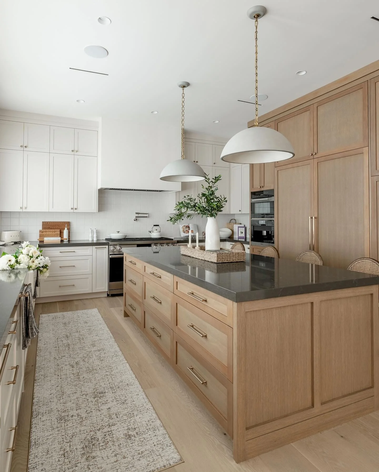 7. Light Oak Charm with Polished Contrast (Contemporary Kitchen Ideas)