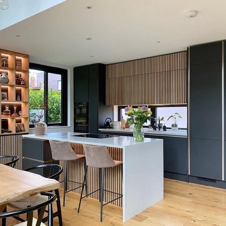 9. Linear Modern with Playful Geometry (Contemporary Kitchen Ideas)