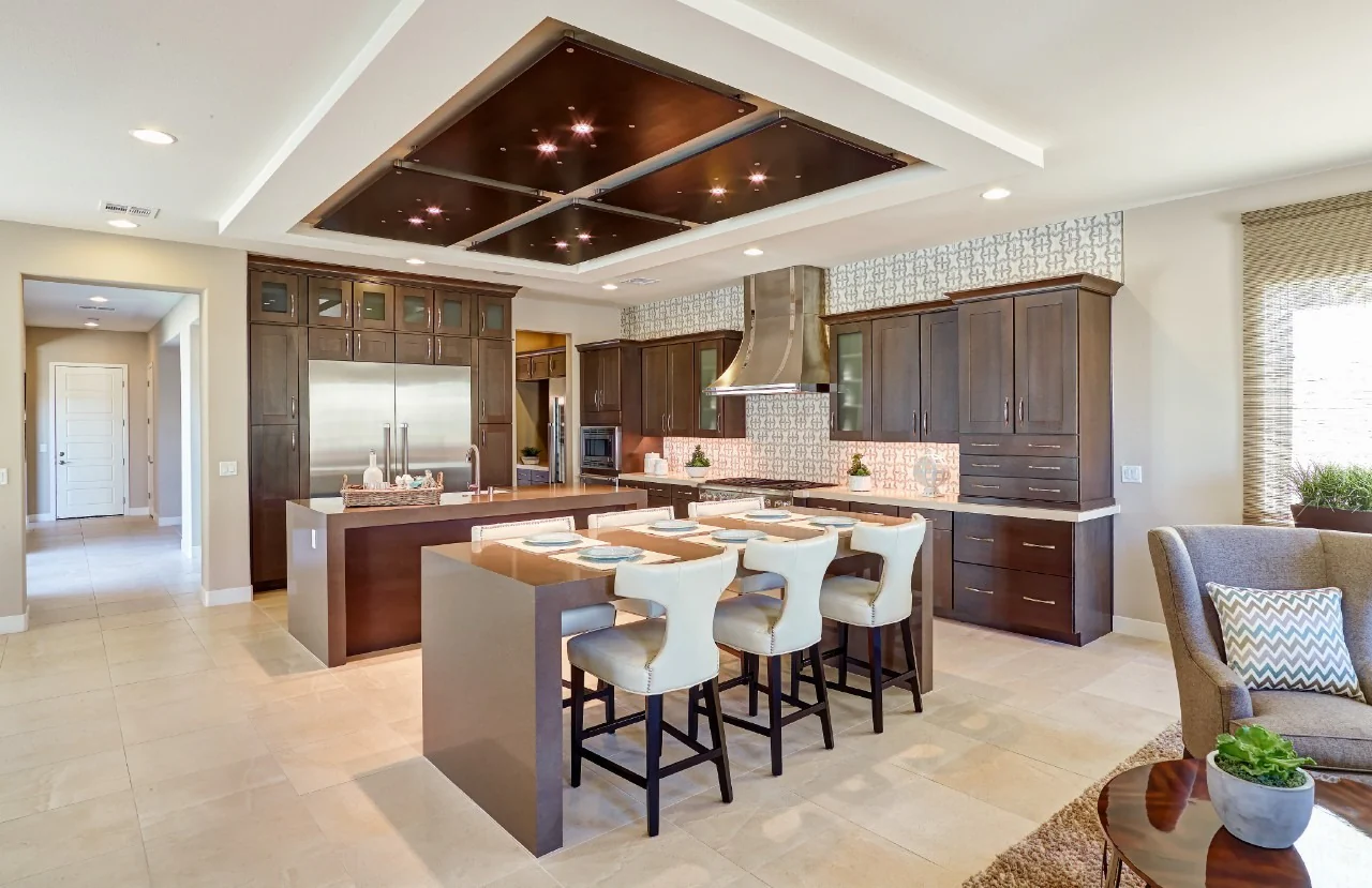 13. Walnut Depth with Cream Accents (Contemporary Kitchen Ideas)