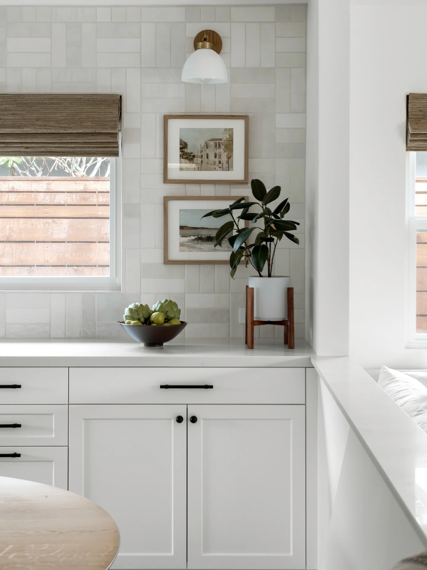 15. Geometric Tile Mix (Backsplash Ideas for White Kitchen)