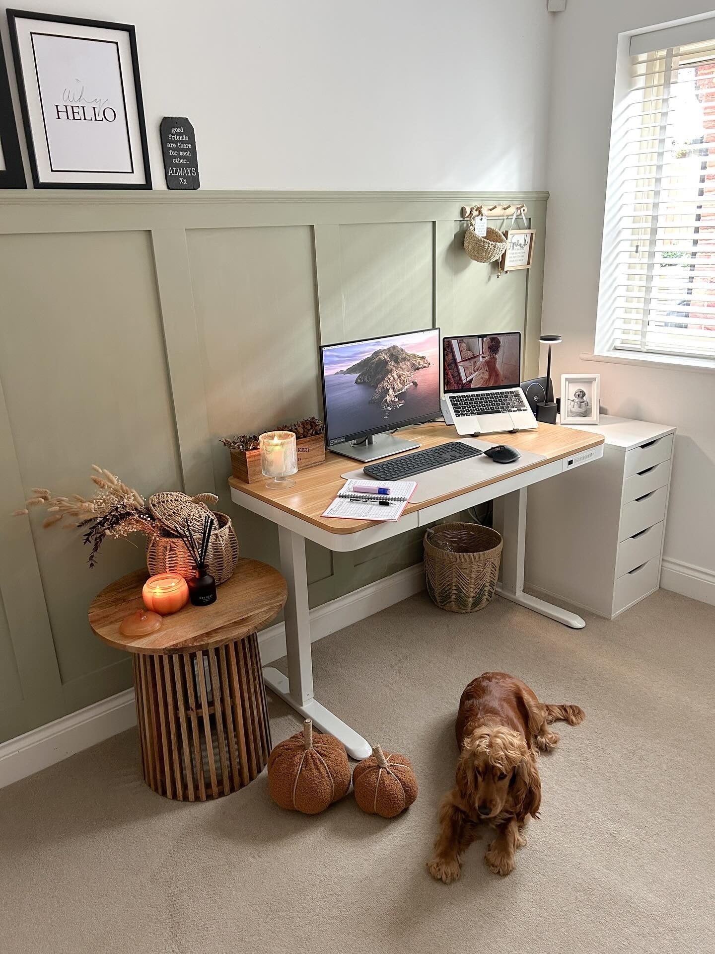 7. Modern Function with Soft Green Accent (Simple Office Ideas)