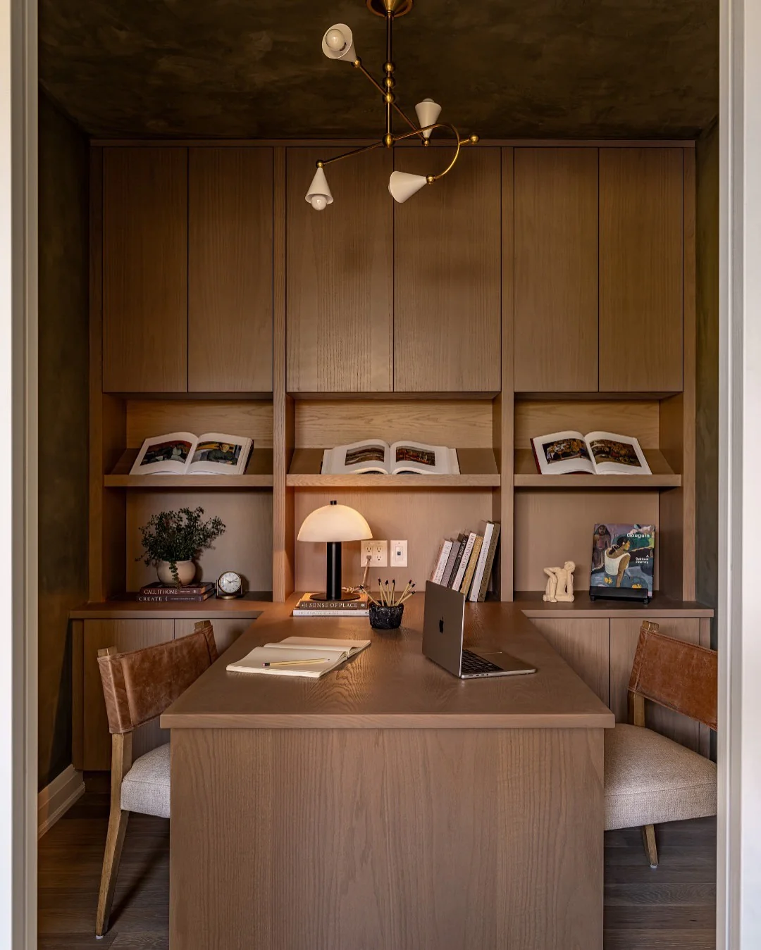 8. Compact Wood-Clad Office (Office Ideas for Men)