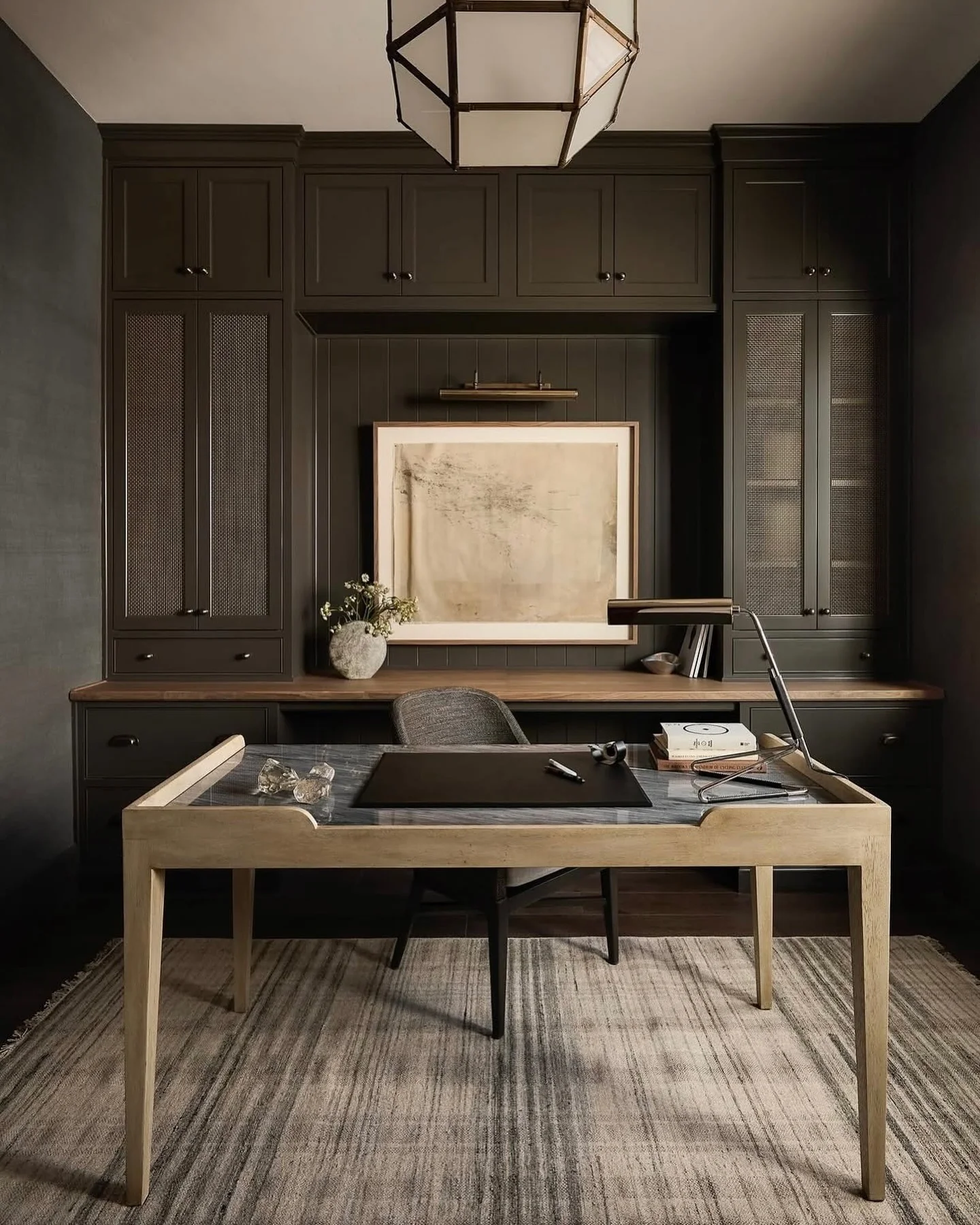 14. Contemporary Office in Charcoal and Taupe (Office Ideas for Men)