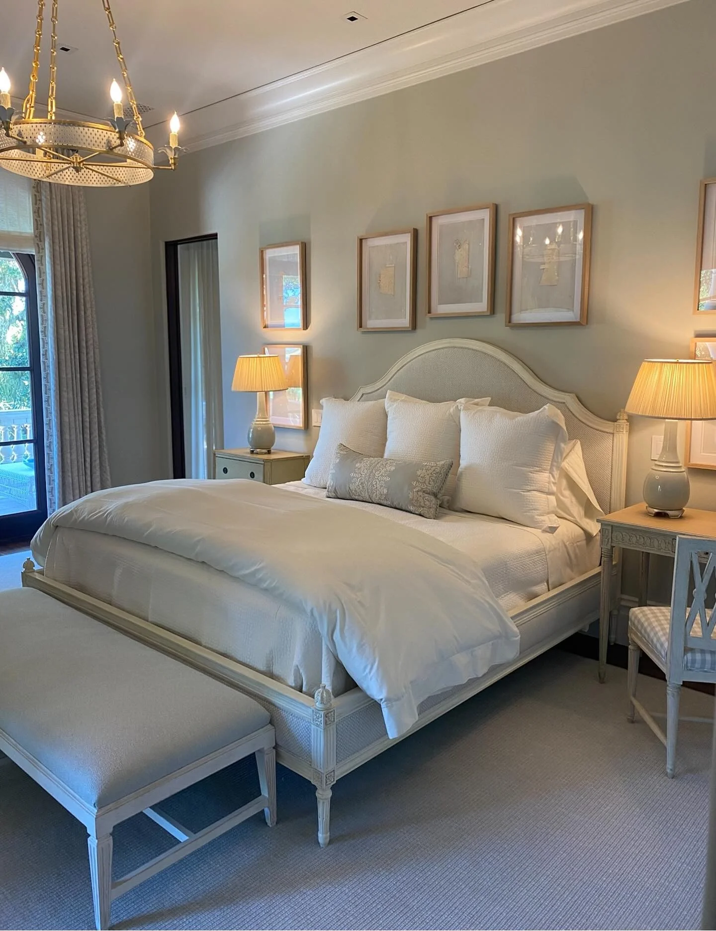 7. Refined Layers in Pale Blue and Cream (Blank Wall Bedroom Ideas)