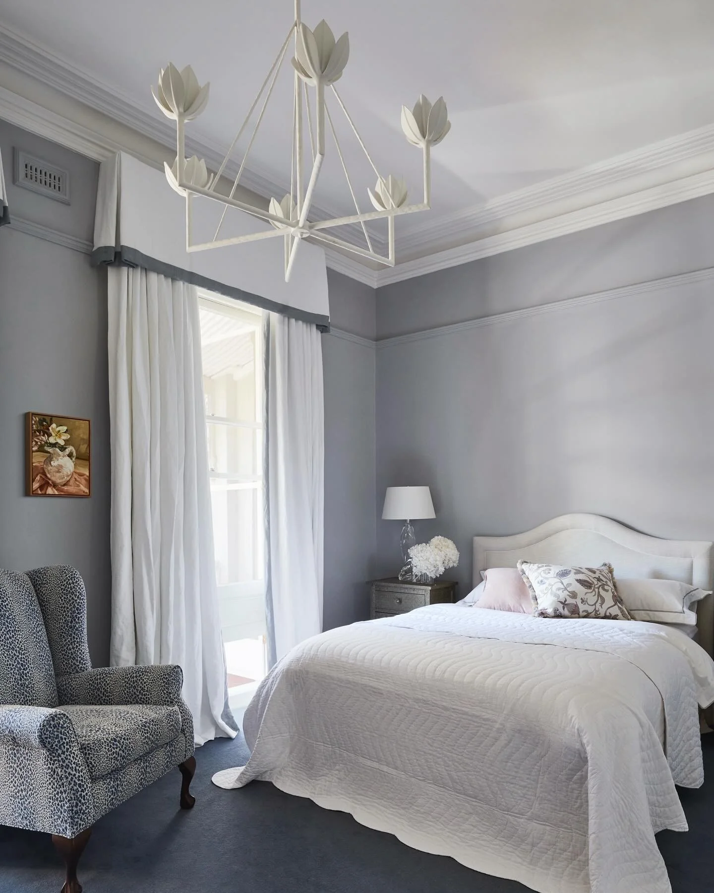 13. Classic Tranquility in Soft Gray (Main Bedroom Ideas)