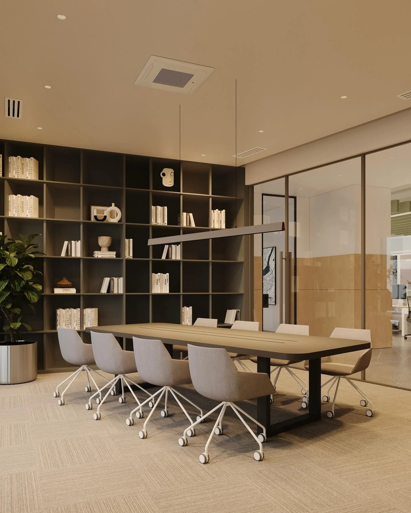 4. Collaborative Conference Room in Warm Neutrals (Corporate Office Ideas)