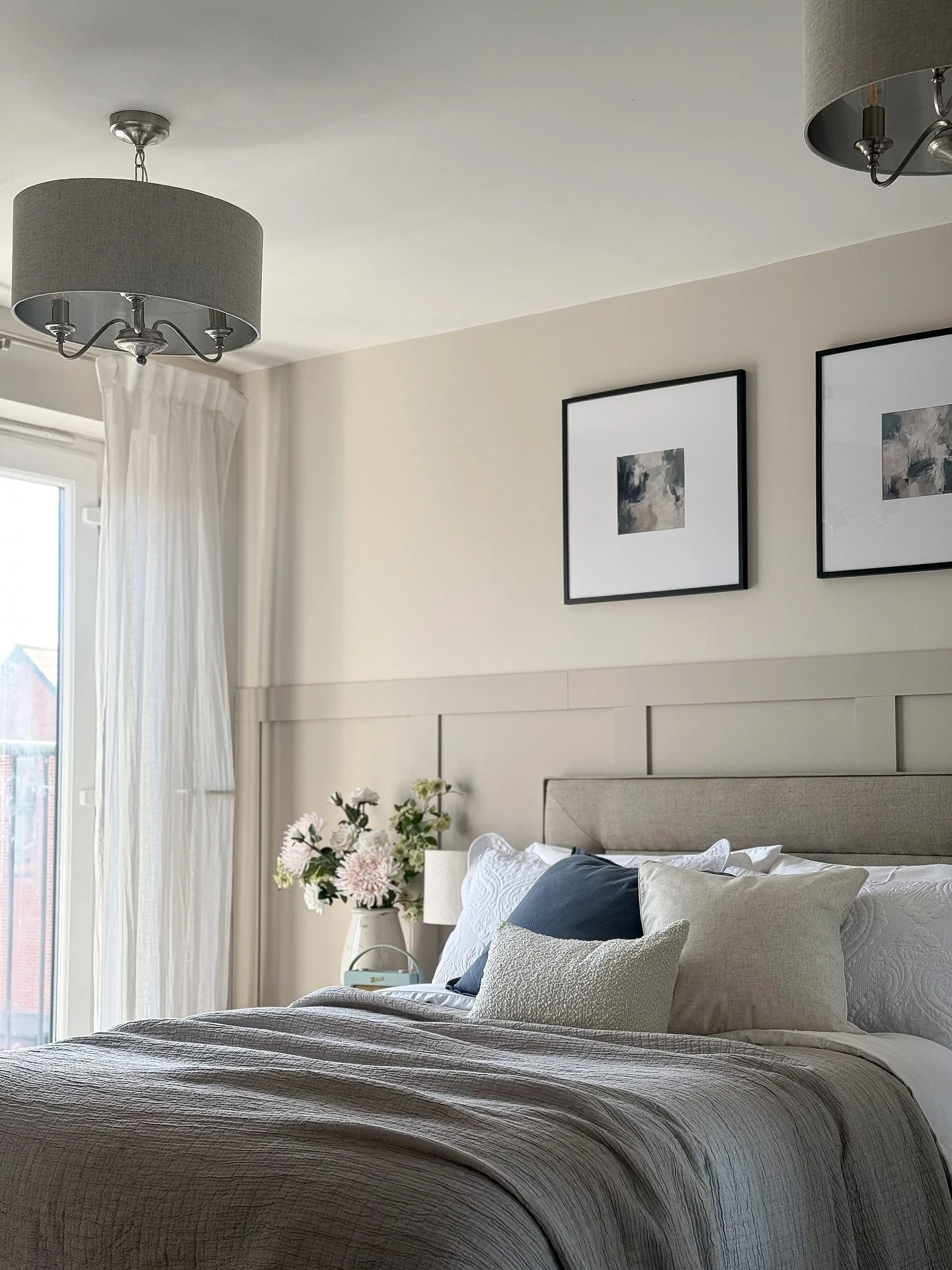 6. Soft Neutrals with Gentle Blue Undertones (Gray and Blue Bedroom Ideas)
