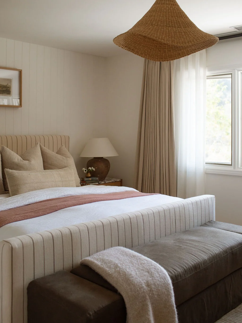 11. Warm Neutrals with Rustic Texture (Bedroom Ideas for Women)