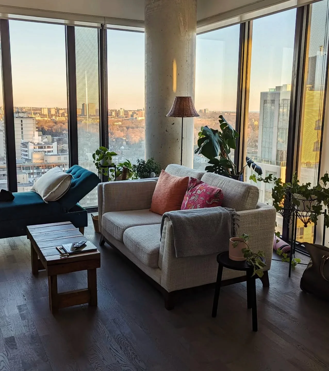 6. Cozy Greenhouse Corner (Condo Living Room Ideas)