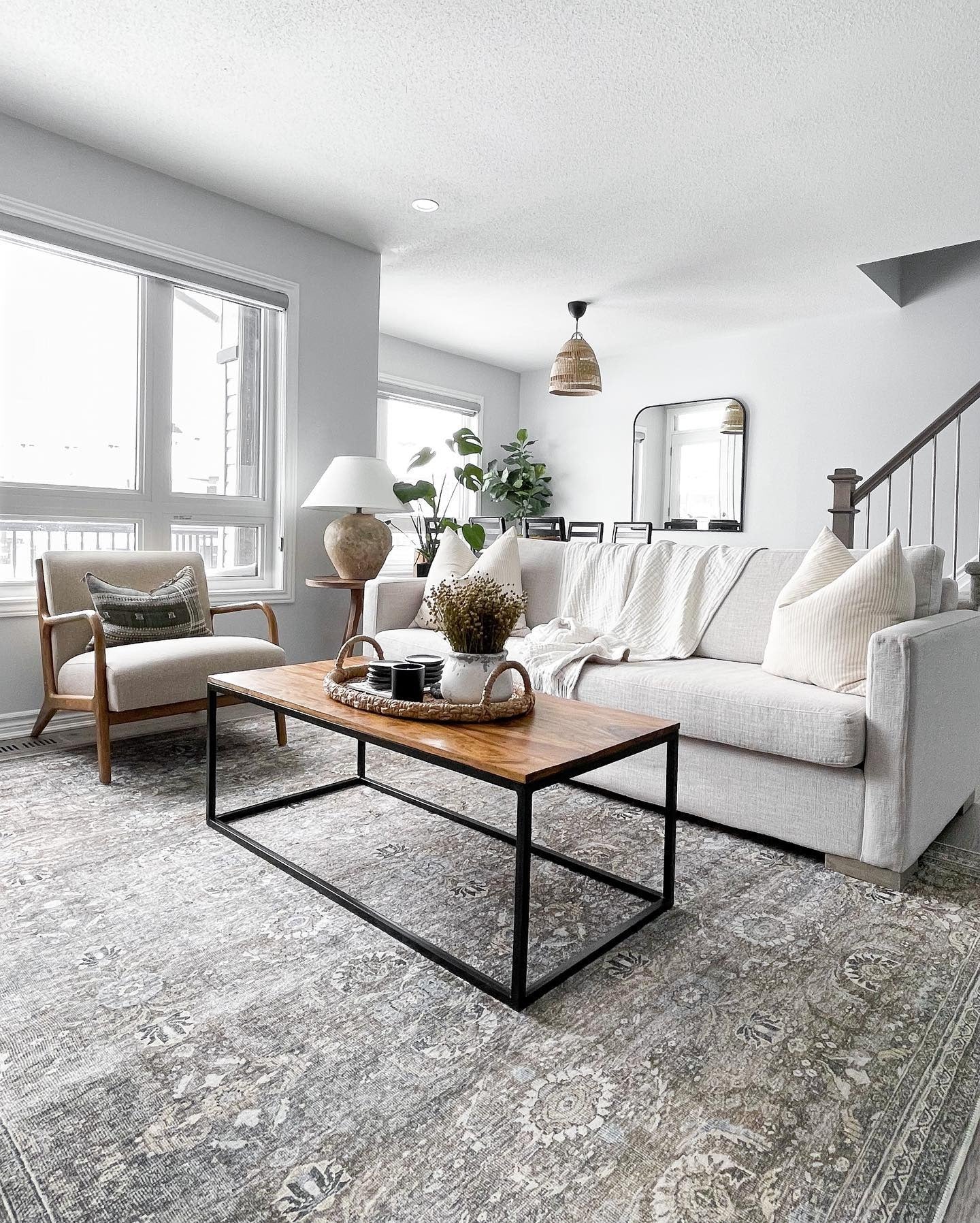 7. Modern Farmhouse Simplicity (Open Concept Living Room Ideas)