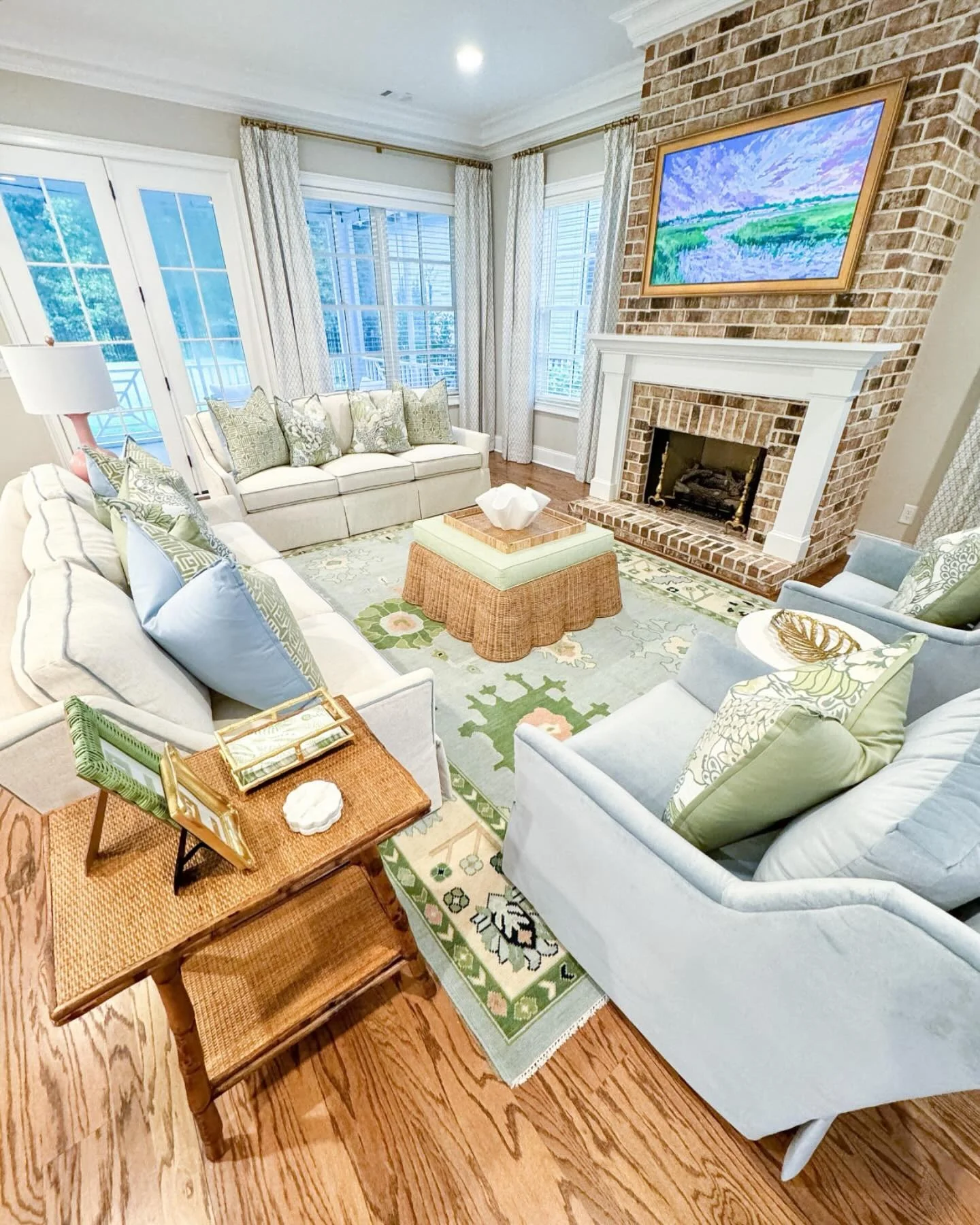 8. Soft Green Coastal Mix (Beachy Living Room Ideas)