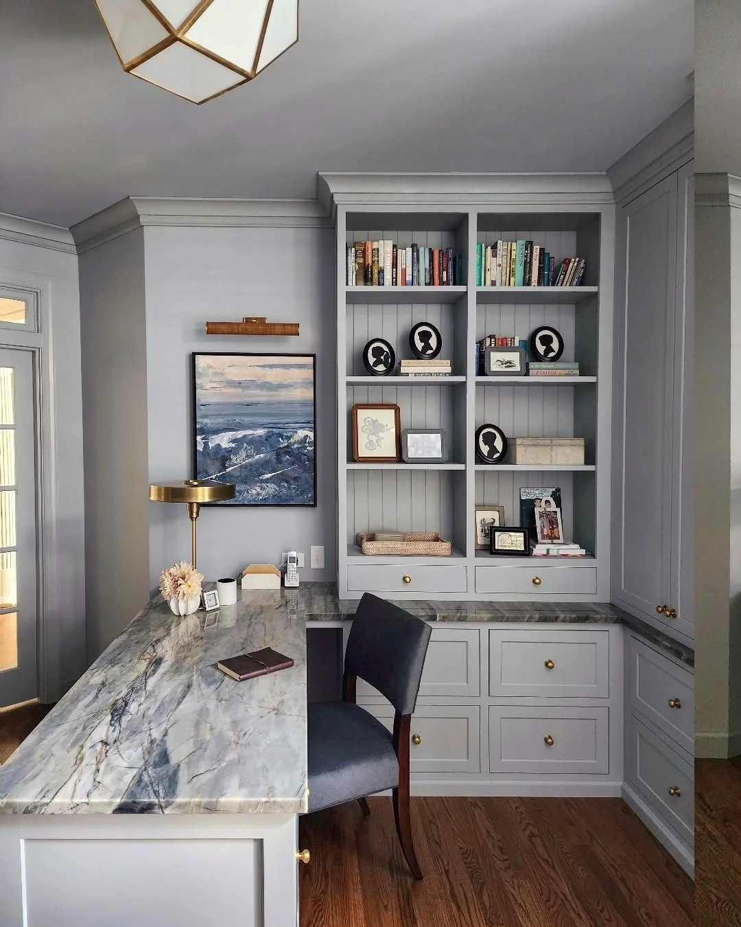 2. Cool Gray Elegance (Paint Colors for Office Ideas)