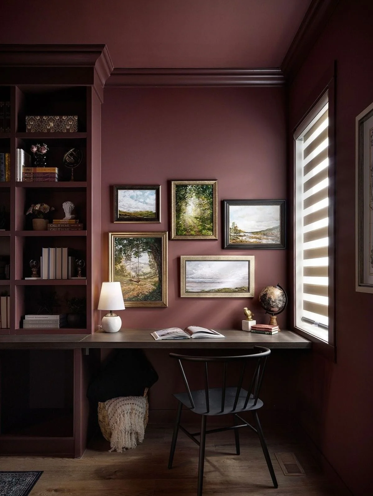 9. Rich Plum Inspiration (Paint Colors for Office Ideas)