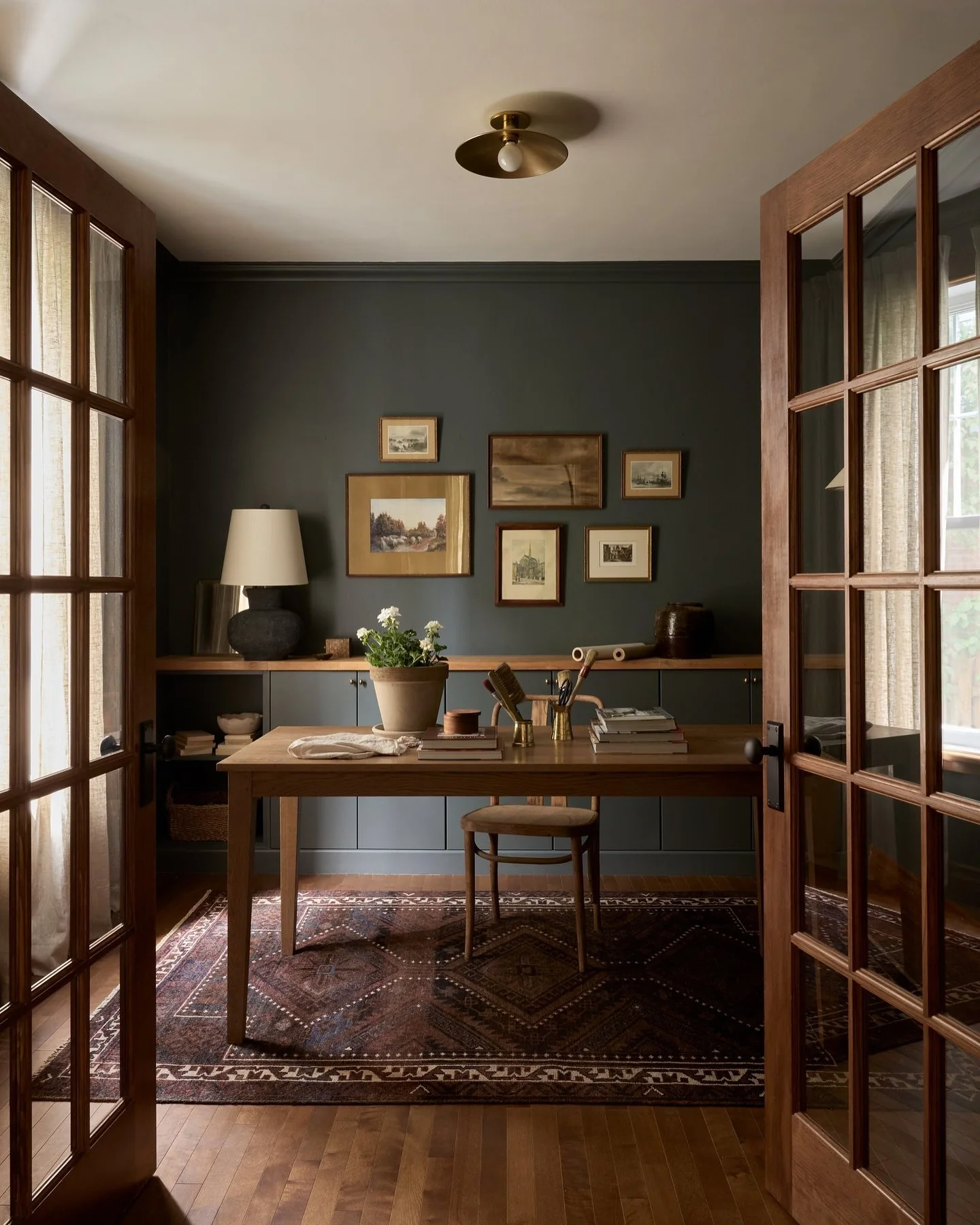 12. Deep Olive Character (Paint Colors for Office Ideas)