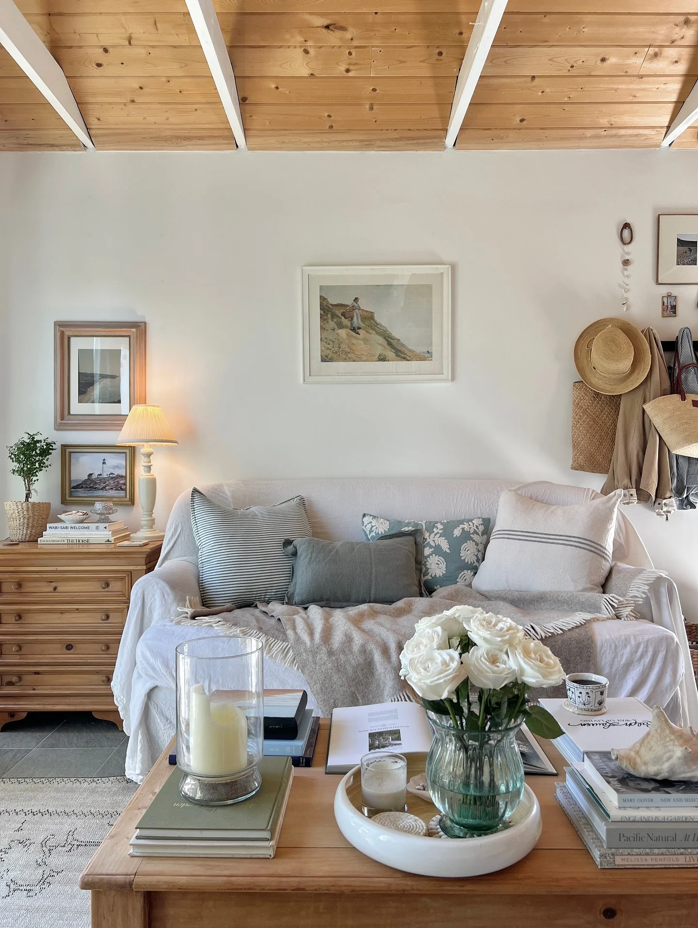 2. Cozy Cottage Charm with Warm Neutrals (Basement Living Room Ideas)