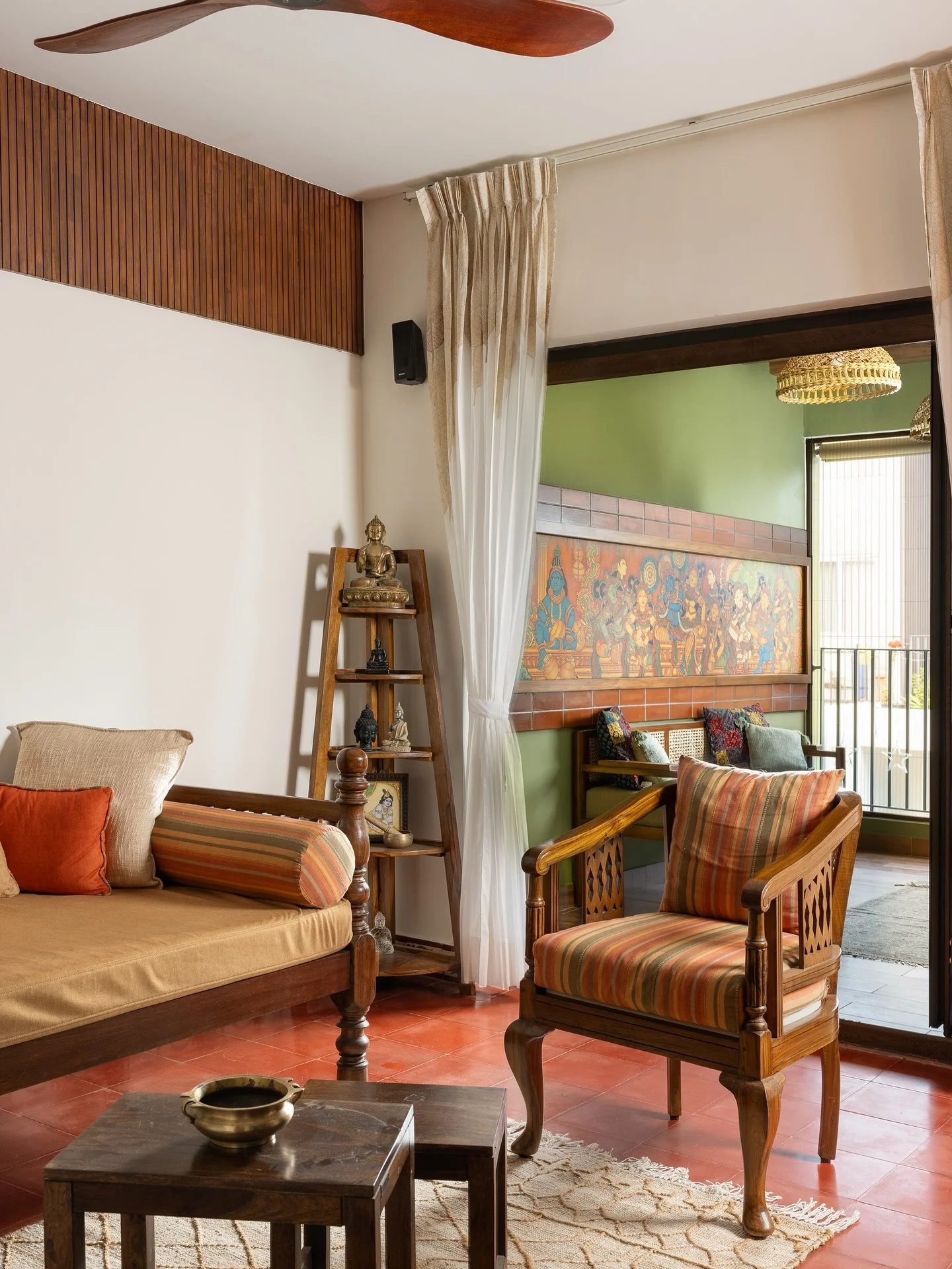 6. Traditional Elegance with Subtle Indian Craftsmanship (Indian Style Living Room Ideas)