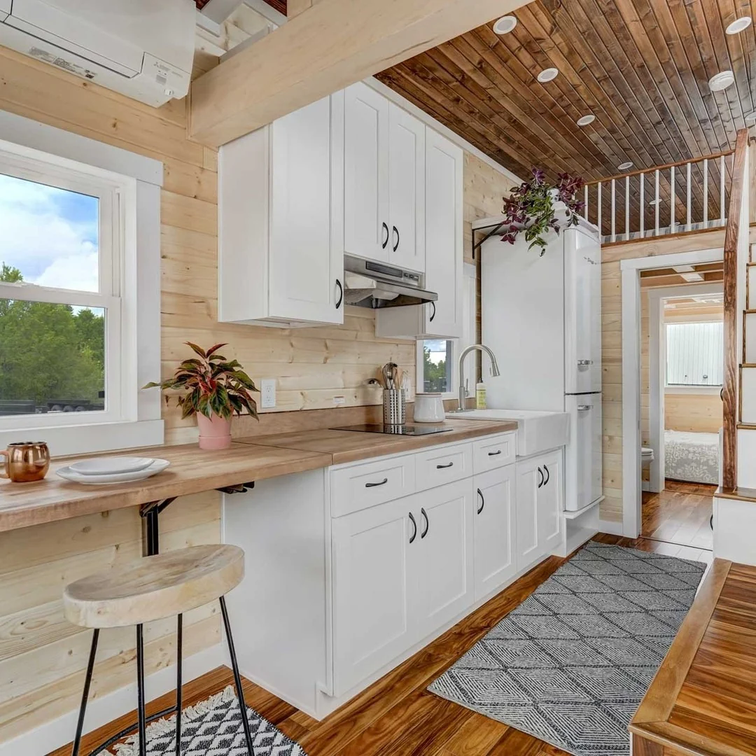 8. Scandinavian-Style Kitchen with White and Wood Contrast (Tiny House Kitchen Ideas)