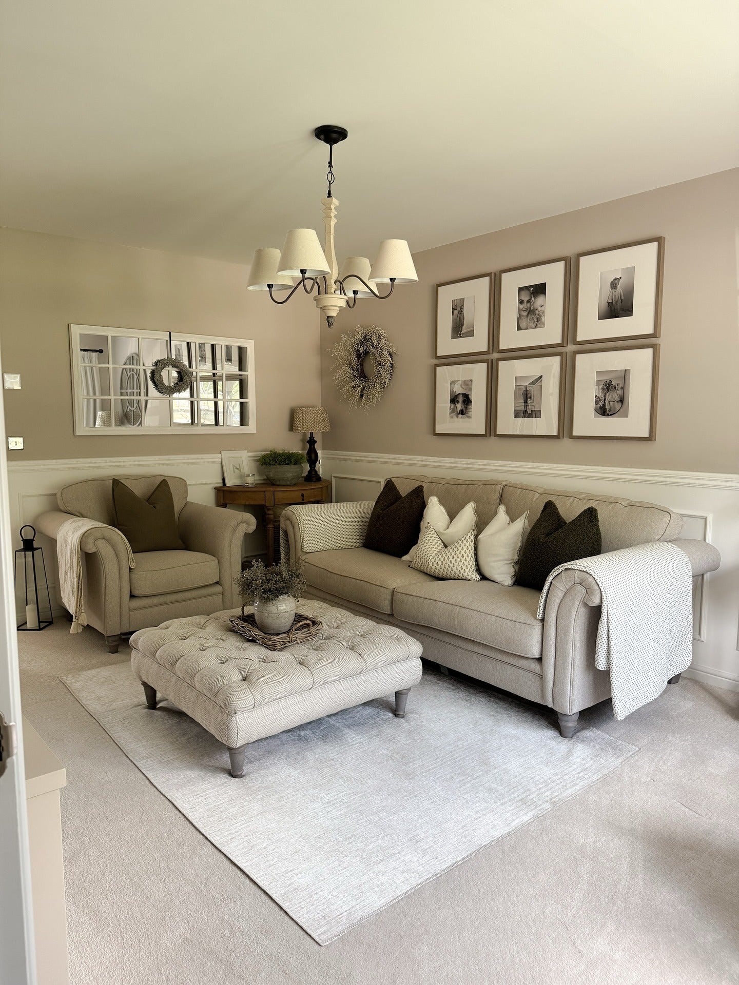 8. Traditional Comfort in Soft Beige (Living Room Sofa Ideas)