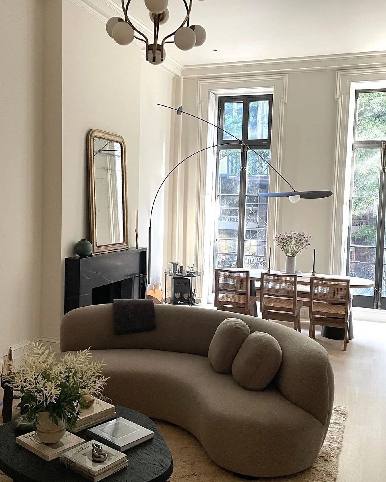 9. Sculptural Curves with Modern Simplicity (Living Room Sofa Ideas)