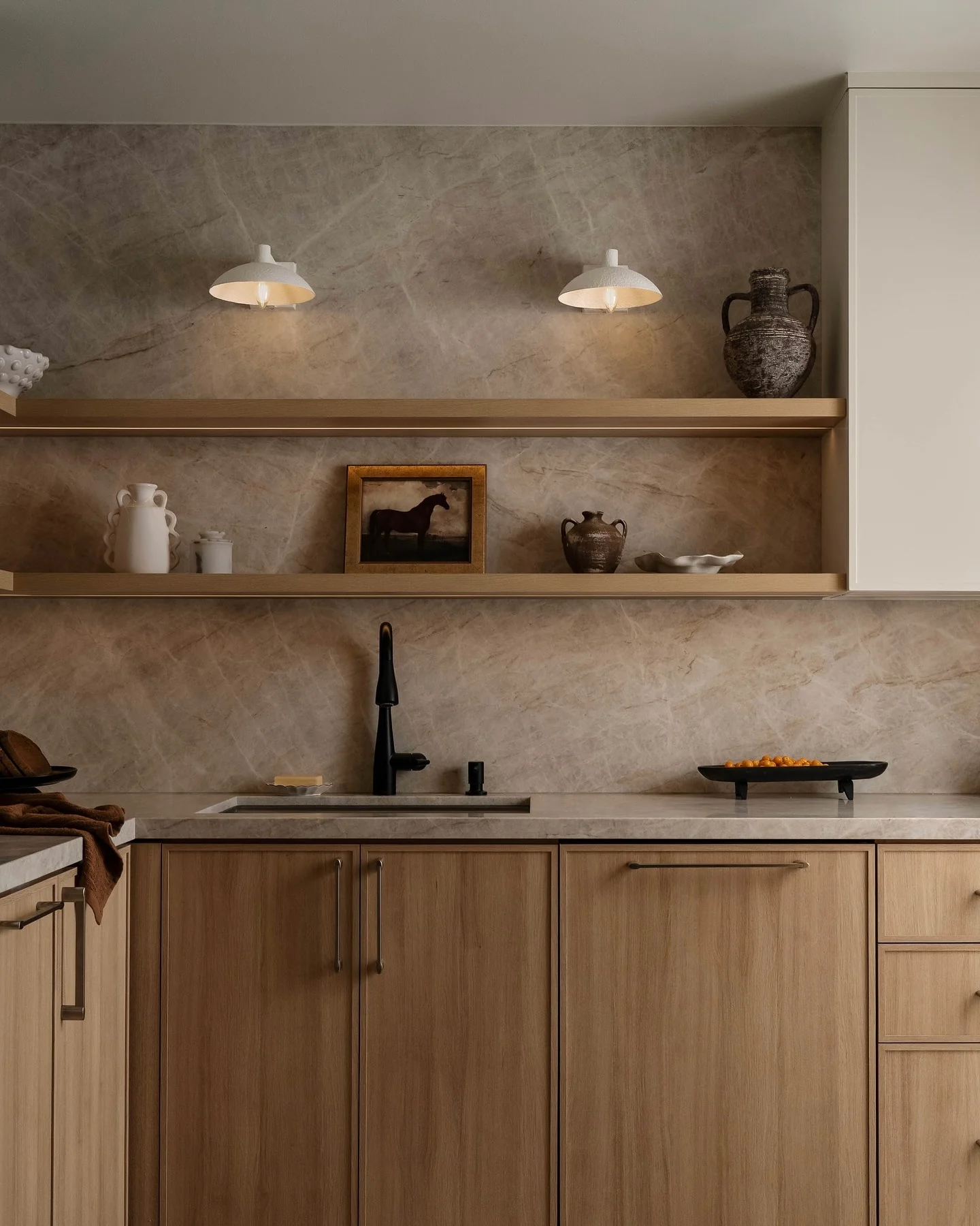 5. Organic Textures with Stone Detailing (Wooden Kitchen Ideas)